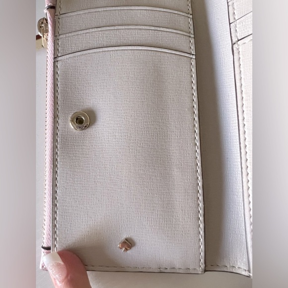 KATE SPADE Pink and Gray Snap Wallet - LIKE NEW - Picture 9 of 11